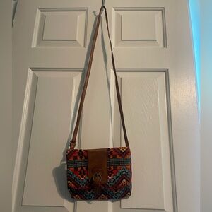 Multicolor Geometric Crossbody Bag